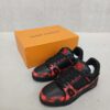 Louis Vuitton Trainer Leather Low Black Red
